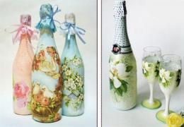 Decoração de garrafas DIY: ideias inspiradoras e master classes passo a passo